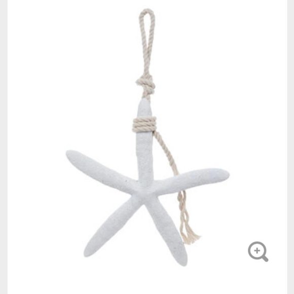 Starfish Wall Decor. Set of 2. Blue and Off White. NWT. - Picture 2 of 3